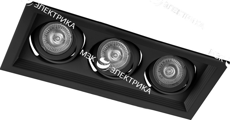 Светильник потолочный встраиваемый, MR16 G5.3 черынй, DLT203 