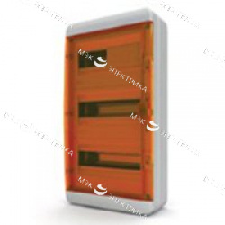 Бокс навесной IP-65 36 мод. прозр/оранжевая BNO 65-36-1