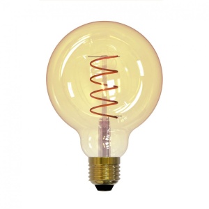 Лампа светодиодная LED-G125-8W/GOLDEN/E27 GLV21GO Vintage форма "шар" зол. колба упак. картон Uniel 