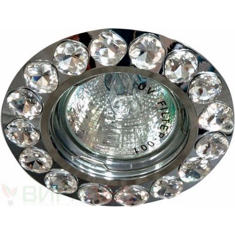 Светильник потолочный MR16 MAX50W 12V G5.3, прозрачный, хром, DL201-С
