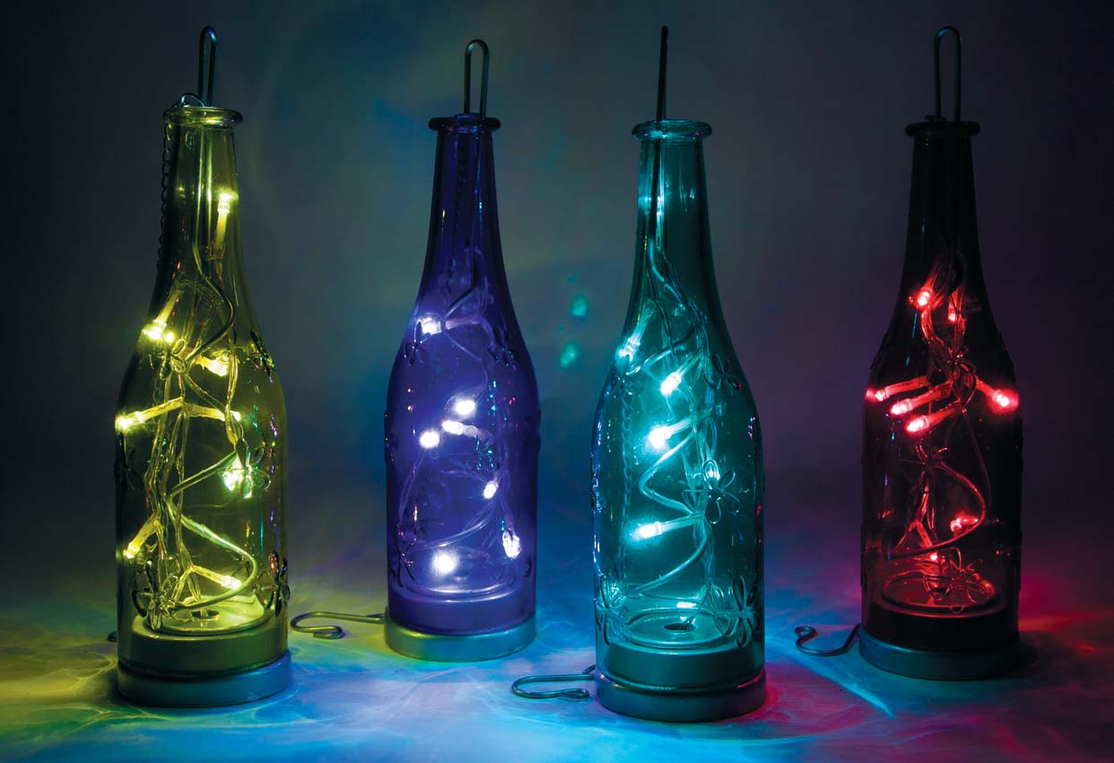 Световая фигура "Бутылка голубая" LT049 