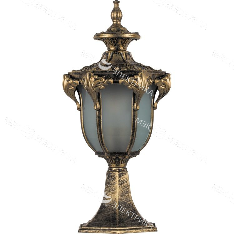 Светильник садово-парковый 60W 230V E27 черное золото, PL4053 "Флоренция" Feron