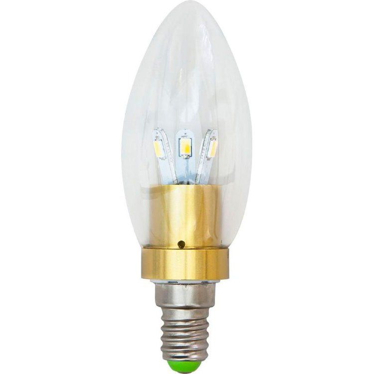Лампа светодиодная E14- 3,5W-4000К LB-70 золото Feron