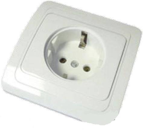 Евро.розетка 1м скр\п слоновая кость "ВАЛЕРИ"