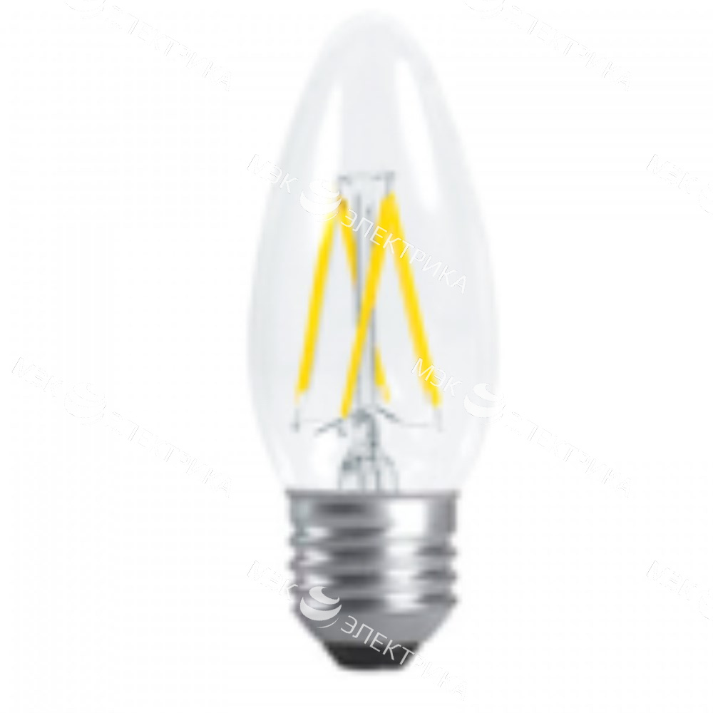 FL-LED Filament C35 6W E27 3000К 220V 600Лм 35*98мм FOTON_LIGHTING - лампа свеча прозрачная