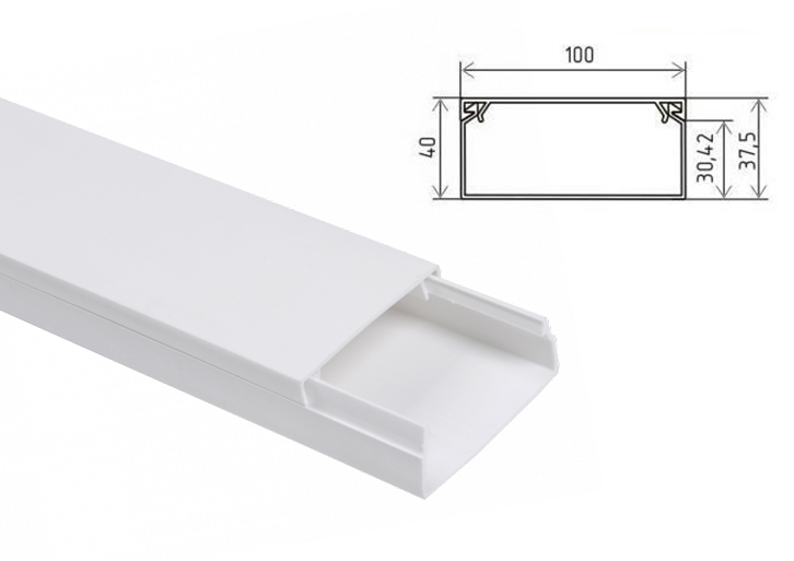 Кабель-канал КЭ 100х40 "Лигран" L-2 м Т (24м)