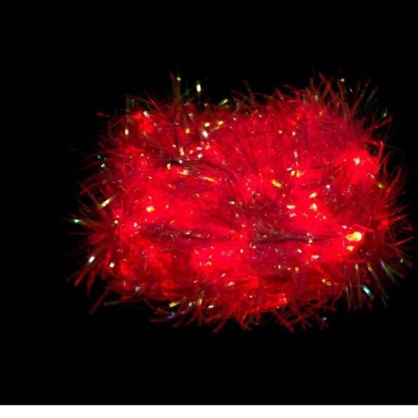 Гирлянда "Мишура", красный, CL40