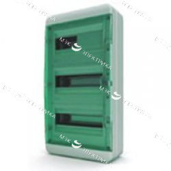Бокс навесной IP-65 36 модулей прозр/зеленый BNZ 65-36-1