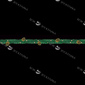 Гирлянда светодиодная мишура "Ветка елки", CL560