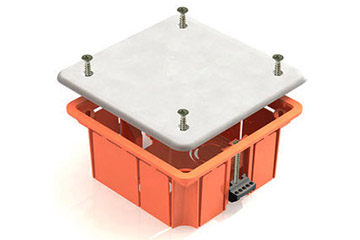 Кор.расп. с/пров. 92x92x45 (IP-20) оранж. кирпич.стенах