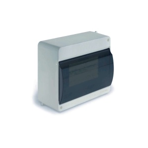 Щит навесной 6-8 мод. с дверцей, белый IP40