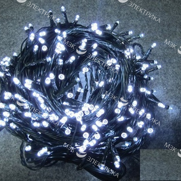Гирлянда светодиодная "линейная" CL08 белый 600 LED, 89м + 5м зеленый шнур