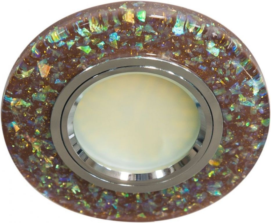 Светильник встраиваемый с белой LED подсветкой Feron 8585-2 потолочный MR16 G5.3 коричневый