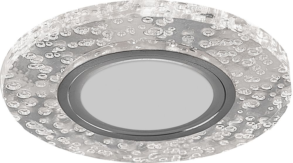 Светильник встраиваемый с белой LED подсветкой Feron CD953 потолочный MR16 G5.3, прозрачный
