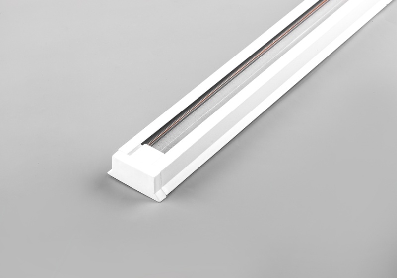 Шинопровод для трековых светильников, однофазный, белый, 3м, в наборе 2 заглушки, крепление, CAB1000