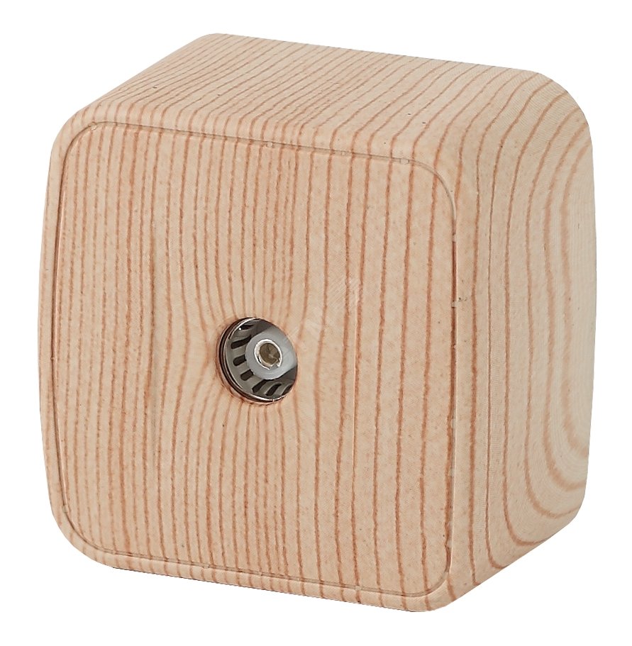 Розетка телевизионная TV 1-м ОП Этюд сосна SE TVA-002D