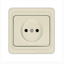 Розетка 1м скр\п слоновая кость "ВАЛЕРИ"