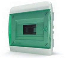 Бокс встраиваемый IP-40 8 модулей проз/зеленый BVZ 40-08-1