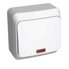 Выключатель о/п 1 кл. IP20 с подсветкой Schneider Этюд белый ВА10-005В