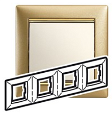 Рамка 4-м Valena горизонт. матов. зол. Leg 770304