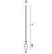 Декоративный светильник iGuzzini Typha Bollard Steel ADT4.713 (1300mm)