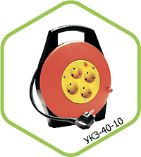 Удлинитель на катушке 4 места 10м ASD шнур ПВС 3х1 (снят с производства)