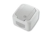 Розетка TV конечная с крышкой IP 54