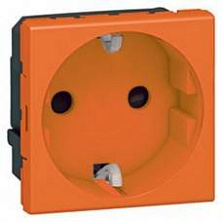 Legrand Mosaic Оранж.Розетка 2М с/з (New)