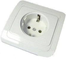 Евро.розетка 1м скр\п слоновая кость "ВАЛЕРИ"