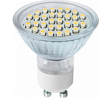 Лампа светодиодная GU10- 3.5W-6500К SMD.SH/120 Diodex